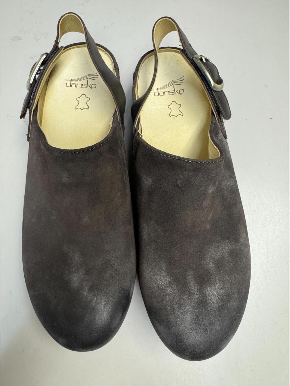 Dansko Women's Merrin Chocolate Leather Slip On Clog Size 41 - Picture 4 of 5
